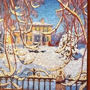 Liberty Puzzle - Red Sleigh, House, Winter 1919, Lawren Harris 551 pieces